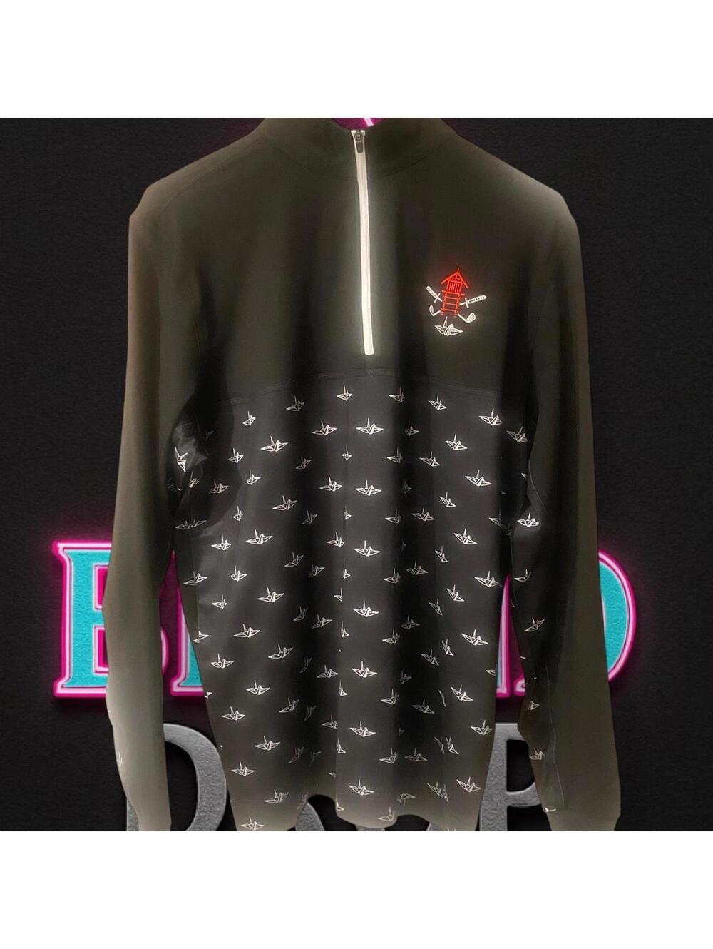 Little Tokyo Country Club Black 1/4 Zip Pullover - Small